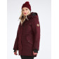 Женская зимняя парка большого размера бордового цвета 19491Bo