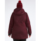 Женская зимняя парка большого размера бордового цвета 19491Bo