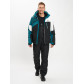 Горнолыжный костюм мужской темно-зеленого цвета 077019TZ