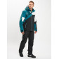 Горнолыжный костюм мужской темно-зеленого цвета 077019TZ
