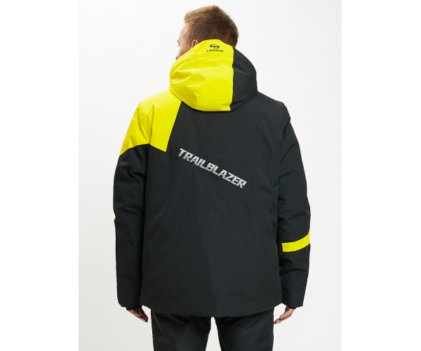 Горнолыжная куртка мужская большого размера желтого цвета 77029J