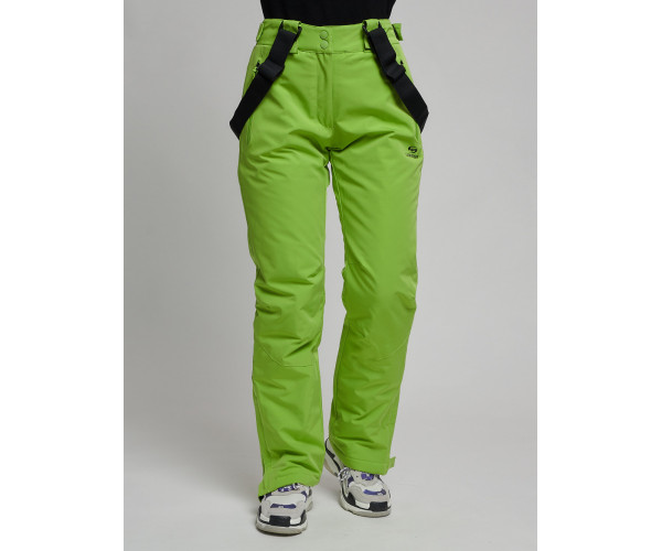 Горнолыжный костюм женский зеленого цвета 77038Z