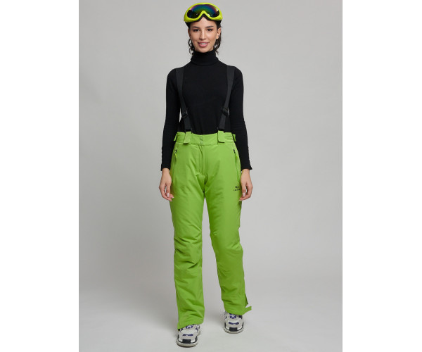 Горнолыжный костюм женский зеленого цвета 77038Z
