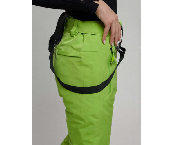 Горнолыжный костюм женский зеленого цвета 77038Z