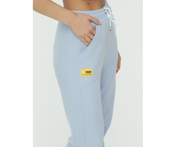 Штаны джоггеры женские голубого цвета 1302Gl