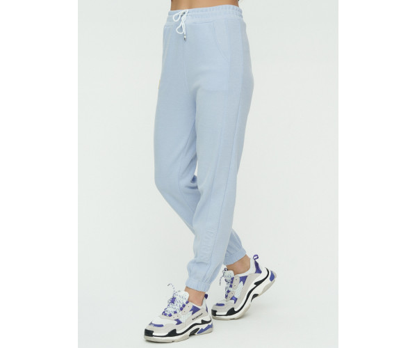 Штаны джоггеры женские голубого цвета 1302Gl