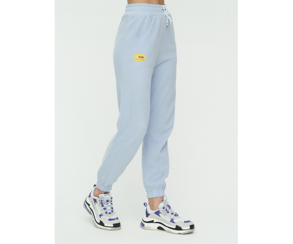 Штаны джоггеры женские голубого цвета 1302Gl