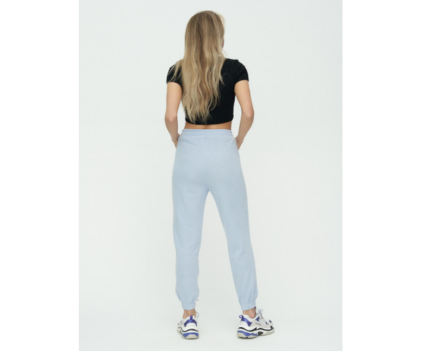 Штаны джоггеры женские голубого цвета 1302Gl