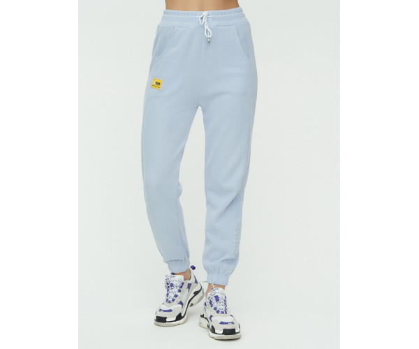 Штаны джоггеры женские голубого цвета 1302Gl