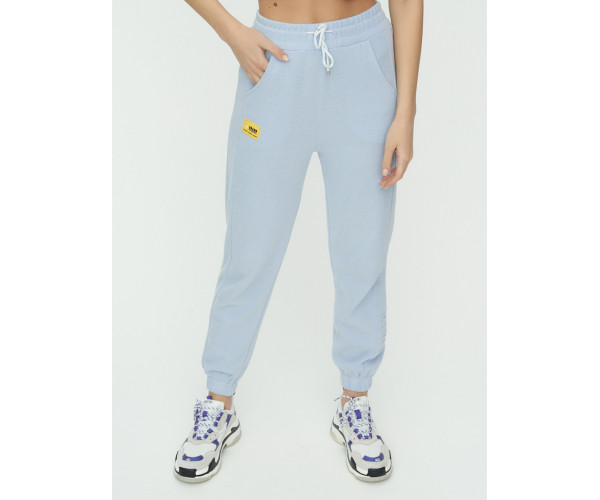 Штаны джоггеры женские голубого цвета 1302Gl