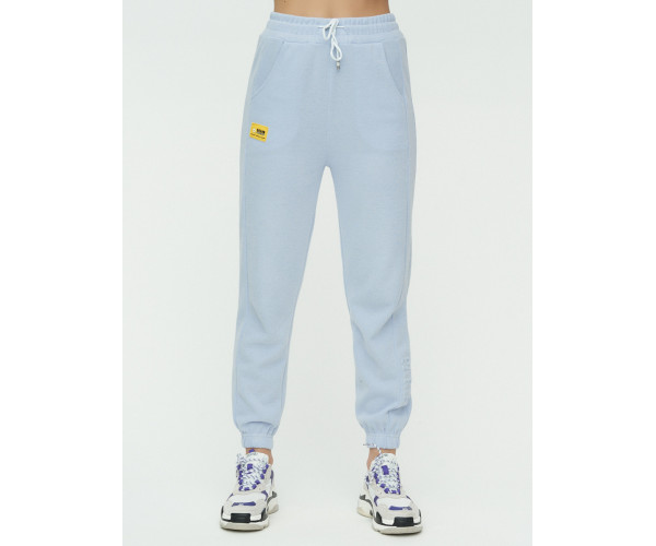 Штаны джоггеры женские голубого цвета 1302Gl