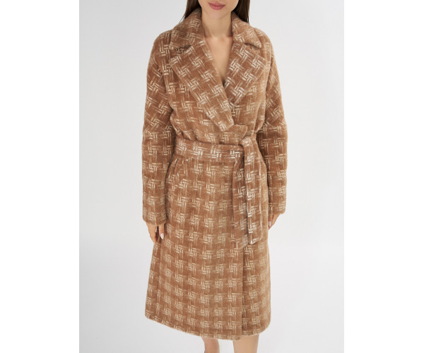 Пальто демисезонное бежевого цвета 4002B