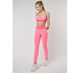Костюм для фитнеса розового цвета 22094R
