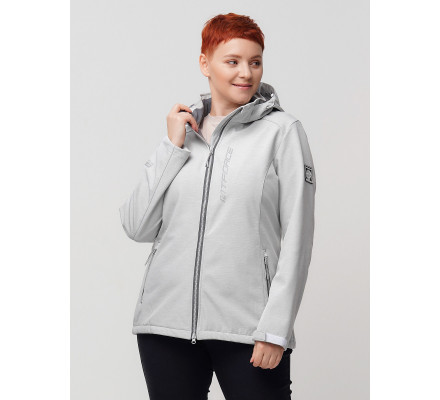 Ветровка  bigsize светло-серого цвета 2031-1SS