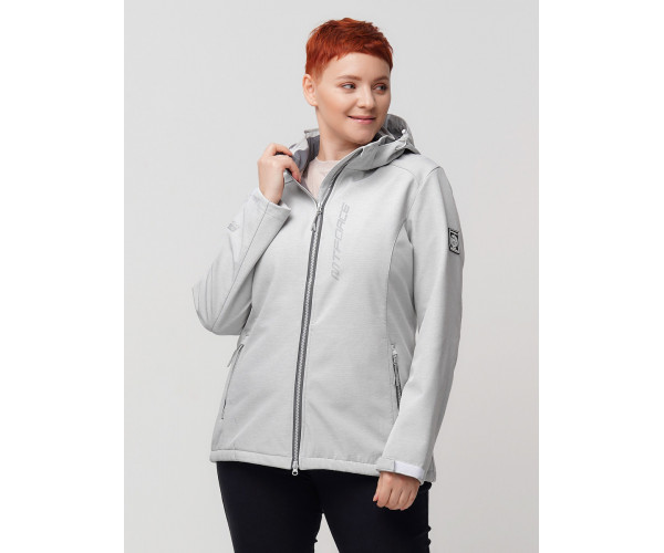 Ветровка  bigsize светло-серого цвета 2031-1SS