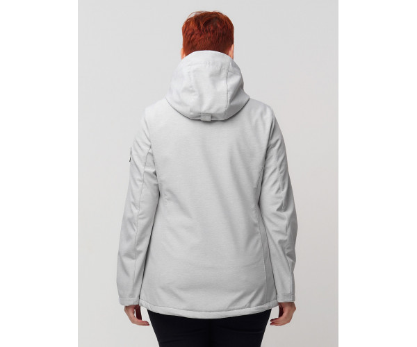 Ветровка  bigsize светло-серого цвета 2031-1SS