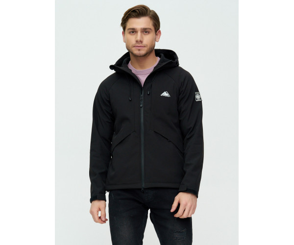 Ветровка мужская  черного цвета 2105Ch
