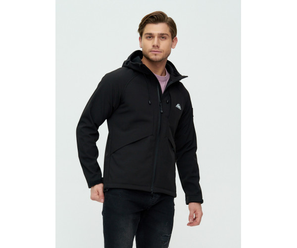 Ветровка мужская  черного цвета 2105Ch