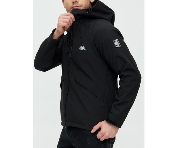 Ветровка мужская  черного цвета 2105Ch