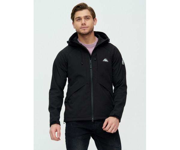 Ветровка мужская  черного цвета 2105Ch