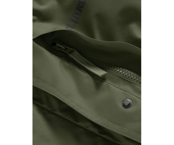 Подростковая для девочки зимняя парка цвета хаки 9042Kh