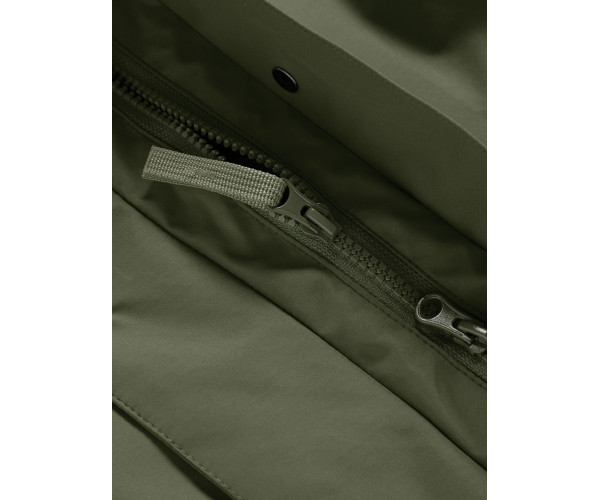 Подростковая для девочки зимняя парка цвета хаки 9042Kh