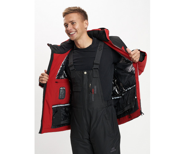 Горнолыжный костюм мужской красного цвета 077022Kr