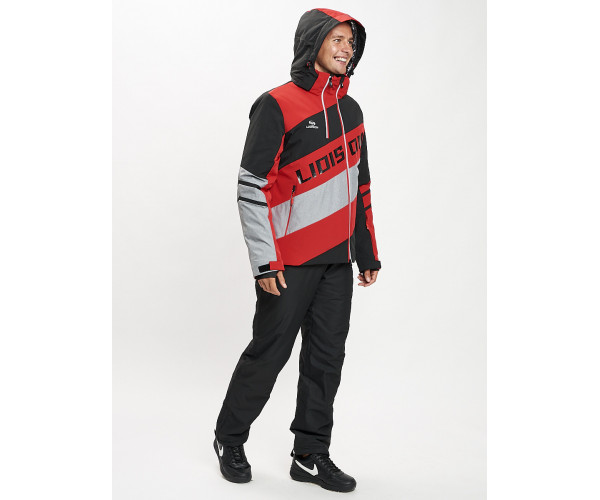 Горнолыжный костюм мужской красного цвета 077022Kr