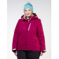 Женская зимняя горнолыжная куртка большого размера малинового цвета 11982M