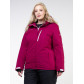 Женская зимняя горнолыжная куртка большого размера малинового цвета 11982M