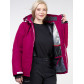 Женская зимняя горнолыжная куртка большого размера малинового цвета 11982M