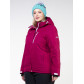 Женская зимняя горнолыжная куртка большого размера малинового цвета 11982M
