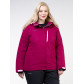 Женская зимняя горнолыжная куртка большого размера малинового цвета 11982M