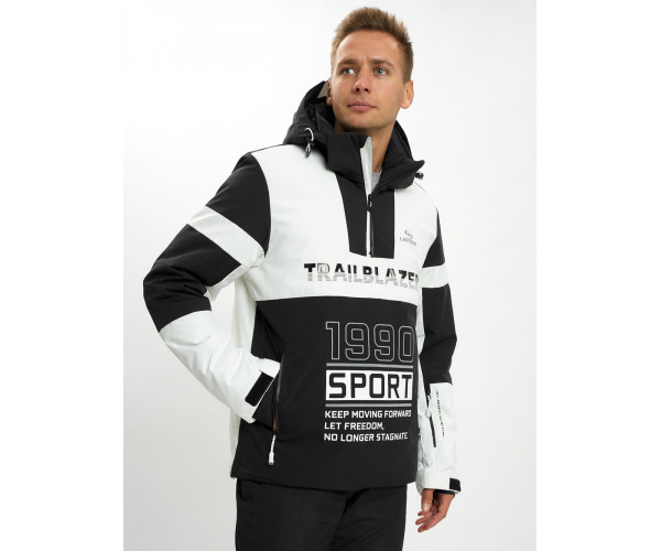 Горнолыжный костюм анорак мужской белого цвета 077024Bl