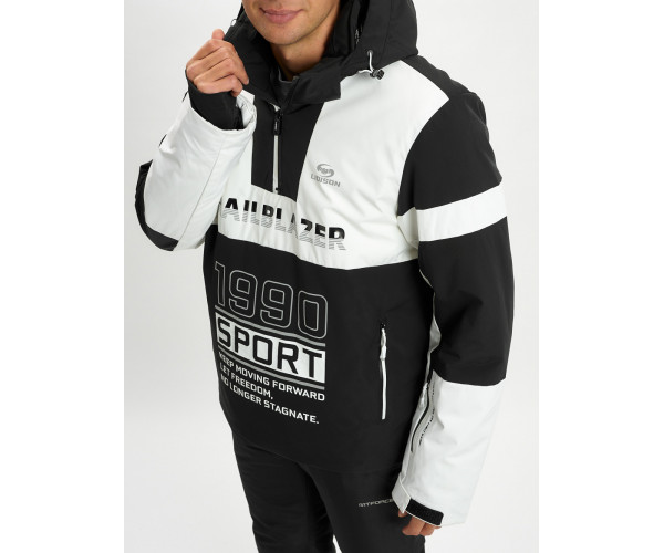 Горнолыжный костюм анорак мужской белого цвета 077024Bl