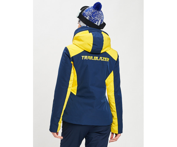 Горнолыжная куртка женская темно-синего цвета 77030TS