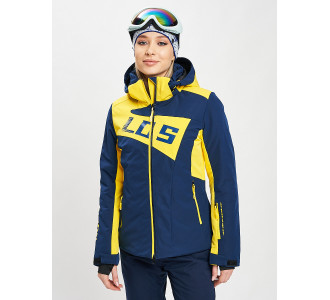 Горнолыжная куртка женская темно-синего цвета 77030TS