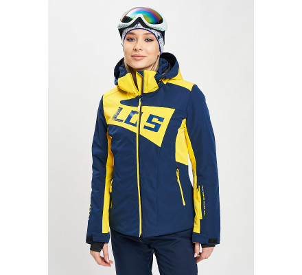 Горнолыжная куртка женская темно-синего цвета 77030TS