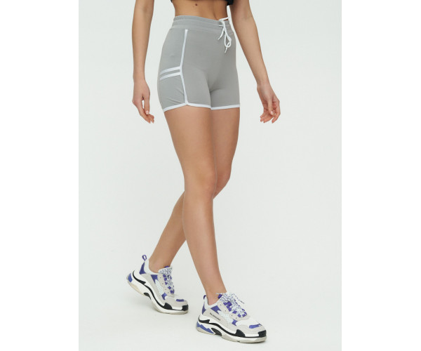 Спортивные шорты женские серого цвета 3010Sr