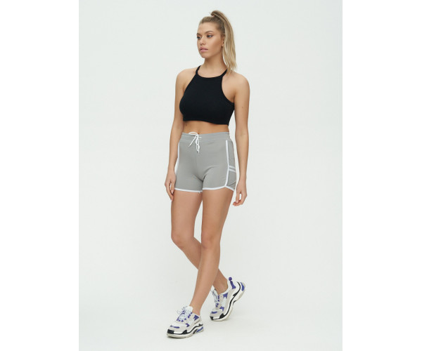 Спортивные шорты женские серого цвета 3010Sr
