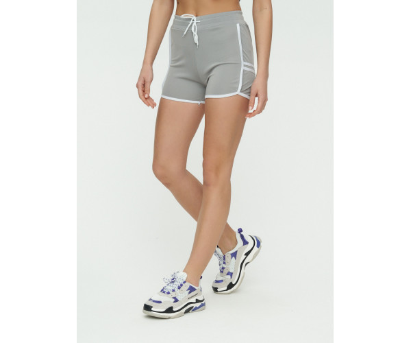 Спортивные шорты женские серого цвета 3010Sr