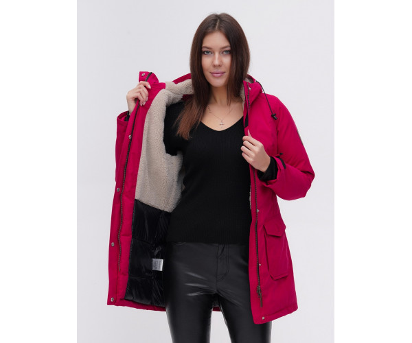 Парка  бордового цвета 2074Bo