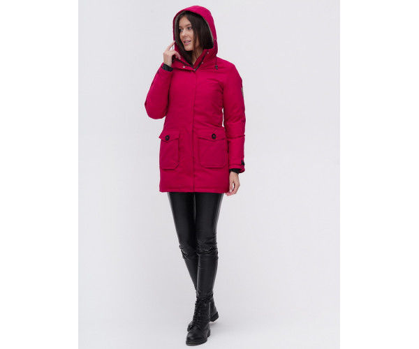 Парка  бордового цвета 2074Bo