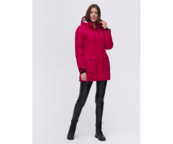 Парка  бордового цвета 2074Bo