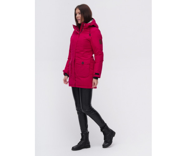 Парка  бордового цвета 2074Bo