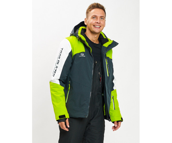 Горнолыжная куртка мужская зеленого цвета 77018Z