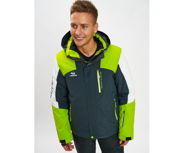 Горнолыжная куртка мужская зеленого цвета 77018Z