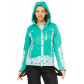 Куртка горнолыжная женская зеленого цвета 17122Z