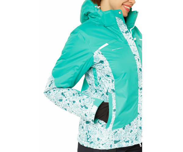 Куртка горнолыжная женская зеленого цвета 17122Z