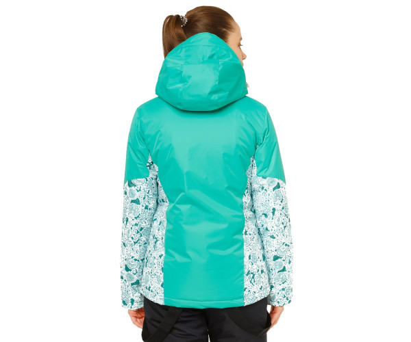 Куртка горнолыжная женская зеленого цвета 17122Z